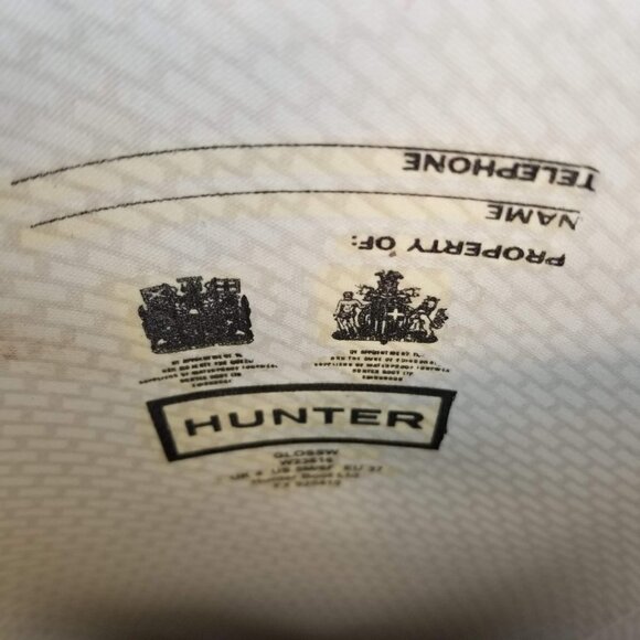 Hunter Extended Calf Tall Gloss Rain Boots Size 6 - Picture 12 of 13